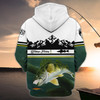 FUNSTUFFPRINT  Walleye Fishing - Personalized Name  3D Hoodie and Zip Hoodie