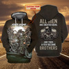 FUNSTUFFPRINT Blue & Red Fire Trucker   3D Hoodie and Zip Hoodie
