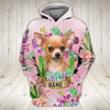 FUNSTUFFPRINT Chihuahua Lover - Personalized Name  3D Hoodie and Zip Hoodie