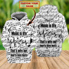 FUNSTUFFPRINT Music- Personalized Name 3D Hoodie -Loop  3D Hoodie and Zip Hoodie