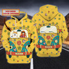 FUNSTUFFPRINT Hippie girl and her dog-Custom Hoodie shirt-Personalized Gifts For Dog Lovers  3D Hoodie and Zip Hoodie