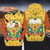 FUNSTUFFPRINT Hippie girl and her dog-Custom Hoodie shirt-Personalized Gifts For Dog   3D Hoodie and Zip Hoodie