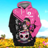 FUNSTUFFPRINT Fight Like A Girl - Personalized Name 3D Hoodie and Zip Hoodie