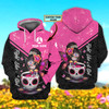 FUNSTUFFPRINT Fight Like A Girl - Personalized Name 3D Hoodie and Zip Hoodie