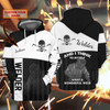 FUNSTUFFPRINT Blue & Red Fire Trucker   3D Hoodie and Zip Hoodie
