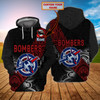 FUNSTUFFPRINT Essendon Bombers 1 - Personalized Name   3D Hoodie and Zip Hoodie