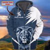 FUNSTUFFPRINT SCOTLAND 10 - Personalized Name  3D Hoodie and Zip Hoodie