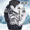 FUNSTUFFPRINT Snowmobile - Personalized Name  3D Hoodie and Zip Hoodie