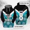 FUNSTUFFPRINT Port Adelaide 2 - Personalized Name    3D Hoodie and Zip Hoodie