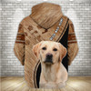 FUNSTUFFPRINT Never Walk Alone Labrador Retriever - Personalized Name  3D Hoodie and Zip Hoodie