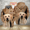 FUNSTUFFPRINT Never Walk Alone Labrador Retriever - Personalized Name  3D Hoodie and Zip Hoodie