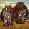 FUNSTUFFPRINT Born to Hunt 1 - Personalized Name  3D Hoodie and Zip Hoodie