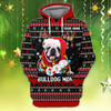 FUNSTUFFPRINT Xmas English Bulldog - Personalized Name   3D Hoodie and Zip Hoodie