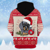 FUNSTUFFPRINT Xmas Dachshund - Personalized Name  3D Hoodie and Zip Hoodie