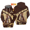 FUNSTUFFPRINT Love Pitbull- Personalized Name  3D Hoodie and Zip Hoodie