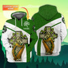 FUNSTUFFPRINT The Irish Celtic Cross - Personalized Name  3D Hoodie and Zip Hoodie
