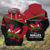 FUNSTUFFPRINT Welsh Taff - Im From Wales - Cymru - Personalized Name  3D Hoodie and Zip Hoodie
