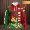 FUNSTUFFPRINT Wales, Cymru - Personalized Name  3D Hoodie and Zip Hoodie