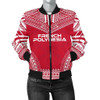 FUNSTUFFPRINTINT French Polynesia Flag Polynesian Chief Women’S 3D Bomber Jacket
