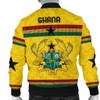 FUNSTUFFPRINTINT Ghana Bomber Jacket Kente Round Pattern Coat Of Arms Men A10  3D Bomber Jacket
