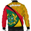FUNSTUFFPRINTINT Ghana Bomber Jacket, Ghana Coat Of Arms Pattern Men A10  3D Bomber Jacket