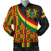 FUNSTUFFPRINTINT Ghana Men’s Bomber Jacket – Ghana Coat Of Arms and Kente Patterns – BN18  3D Bomber Jacket