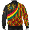 FUNSTUFFPRINTINT Ghana Men’s Bomber Jacket – Ghana Coat Of Arms and Kente Patterns – BN18  3D Bomber Jacket
