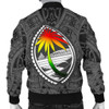 FUNSTUFFPRINTINT Guam Men’s Bomber Jacket – Polynesian Turtle Style 3D Bomber Jacket