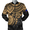 FUNSTUFFPRINTINT Guam Polynesian Bomber Jacket (Men) – Golden Turtle 3D Bomber Jacket