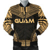 FUNSTUFFPRINTINT Guam Polynesian Chief Men’s Bomber Jacket – Gold Version 3D Bomber Jacket