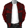FUNSTUFFPRINTINT Guam Polynesian Chief Men’s Bomber Jacket – Red Version 3D Bomber Jacket