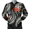 FUNSTUFFPRINTINT Guam Polynesian Men Bomber Jacket – Black Plumeria  3D Bomber Jacket
