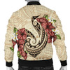 FUNSTUFFPRINTINT Hawaii Fish Hook Hibiscus Plumeria Polynesian Bomber Jacket – AH – J4R  3D Bomber Jacket