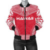FUNSTUFFPRINTINT Hawaii Flag Polynesian Chief Women’S   3D Bomber Jacket