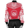 FUNSTUFFPRINTINT Hawaii Flag Polynesian Chief Women’S   3D Bomber Jacket