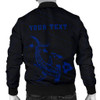 FUNSTUFFPRINTINT Hawaii Kakau Polynesian Hammerhead Shark Map Personalized Men’s Bomber Jacket – Blue – AH – J6 3D Bomber Jacket