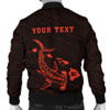 FUNSTUFFPRINTINT Hawaii Kakau Polynesian Hammerhead Shark Map Personalized Men’s Bomber Jacket – Orange – AH – J6 3D Bomber Jacket