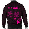 FUNSTUFFPRINTINT Hawaii Kakau Polynesian Three Turtles Map Men’s Bomber Jacket – Pink – AH – J6 3D Bomber Jacket
