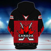FUNSTUFFPRINT Canada Hockey Maple Leaf -  Personalized Name    3D Hoodie and Zip Hoodie