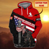FUNSTUFFPRINT  One Nation Under God - Personalized Name 3D Hoodie - DAH HKM 75  3D Hoodie and Zip Hoodie