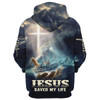 FUNSTUFFPRINT Jesus Saved My Life Hoodie - Men & Women Christian  3D Hoodie and Zip Hoodie