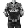 FUNSTUFFPRINTINT Norfolk Island Polynesian Chief Women’S Bomber Jacket – Black Version – Bn10 3D Bomber Jacket