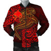 FUNSTUFFPRINTINT Papua New Guinea Men’s Bomber Jacket – Red Shark Polynesian Tattoo – BN18 3D Bomber Jacket