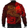FUNSTUFFPRINTINT Papua New Guinea Men’s Bomber Jacket – Red Shark Polynesian Tattoo – BN18 3D Bomber Jacket