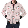 FUNSTUFFPRINTINT Pink Goat Sheep Pattern Print Mens 3D Bomber Jacket