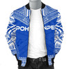 FUNSTUFFPRINTINT Pohnpei Flag Polynesian Chief Men’s Bomber Jacket – Bn10 3D Bomber Jacket