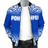 FUNSTUFFPRINTINT Pohnpei Men’s Bomber Jacket – Fog Blue Style – BN09 3D Bomber Jacket