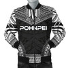 FUNSTUFFPRINTINT Pohnpei Polynesian Chief Men’s Bomber Jacket – Black Version – Bn10 3D Bomber Jacket