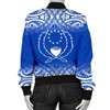 FUNSTUFFPRINTINT Pohnpei Women’s Bomber Jacket – Fog Blue Style – BN09 3D Bomber Jacket