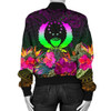 FUNSTUFFPRINTINT Pohnpei Women’s Bomber Jacket – Summer Hibiscus – BN15 3D Bomber Jacket